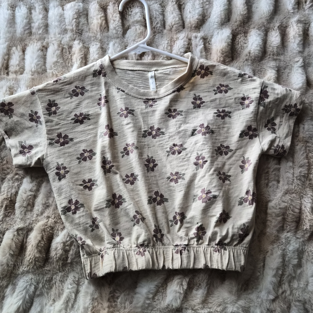 Rylee + Cru Cream Floral Kids Blouse